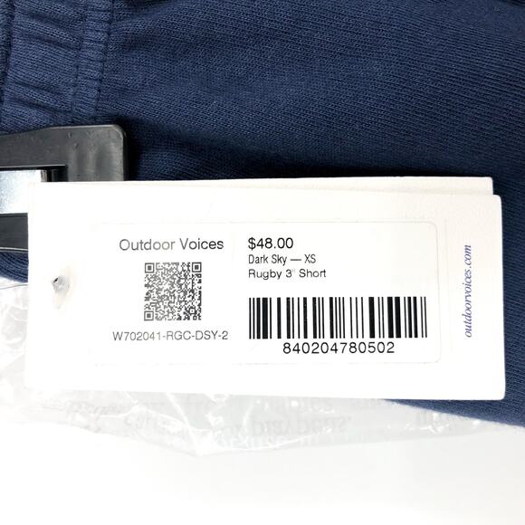 OUTDOOR VOICES Women's Rugby 3" Short XS Dark Blue Athletic NWT - Picture 8 of 10